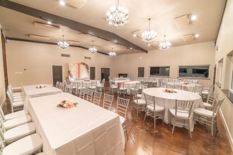 Banquet setup in the grand hall