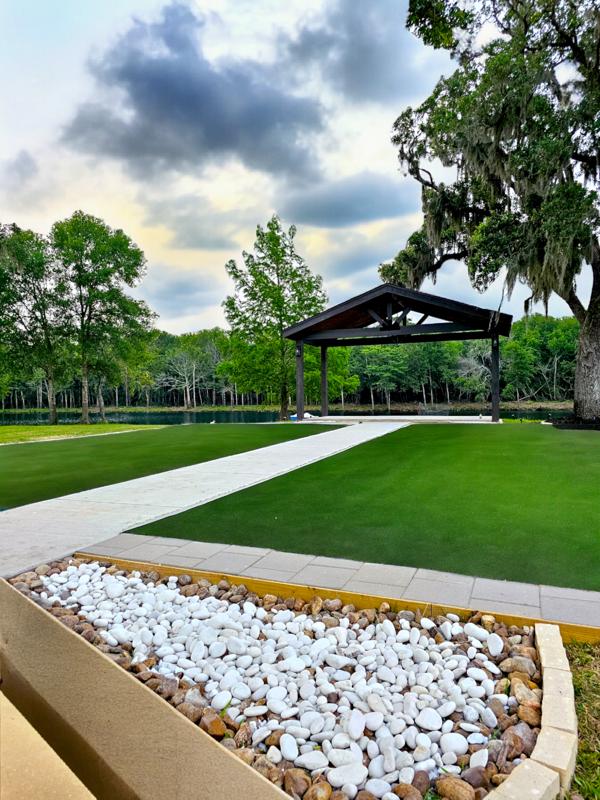 Lakefront ceremonial pavilion
